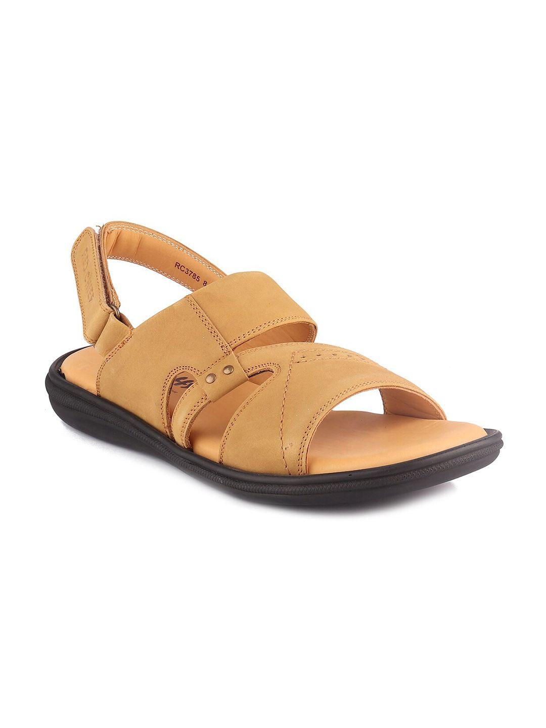 red chief men rust leather comfort sandals