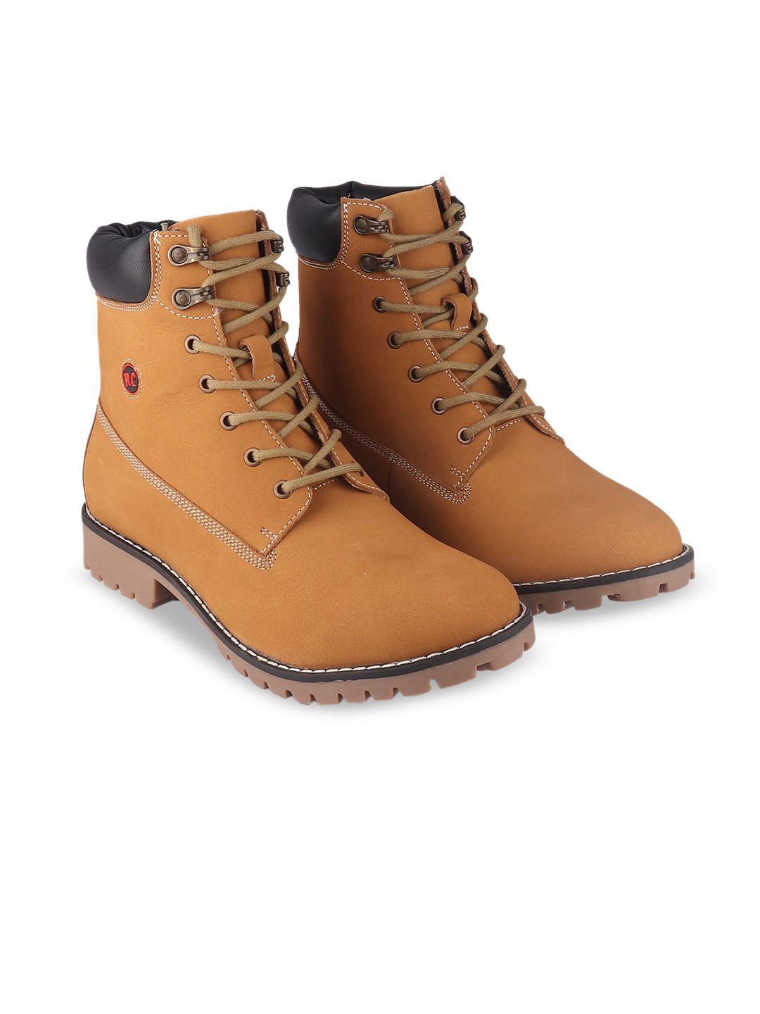 red chief men rust solid high-top boots