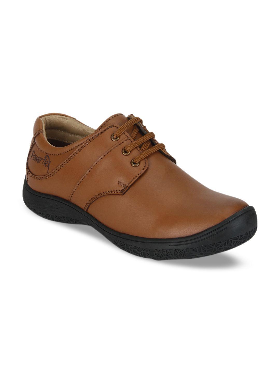 red chief men tan brown leather sneakers