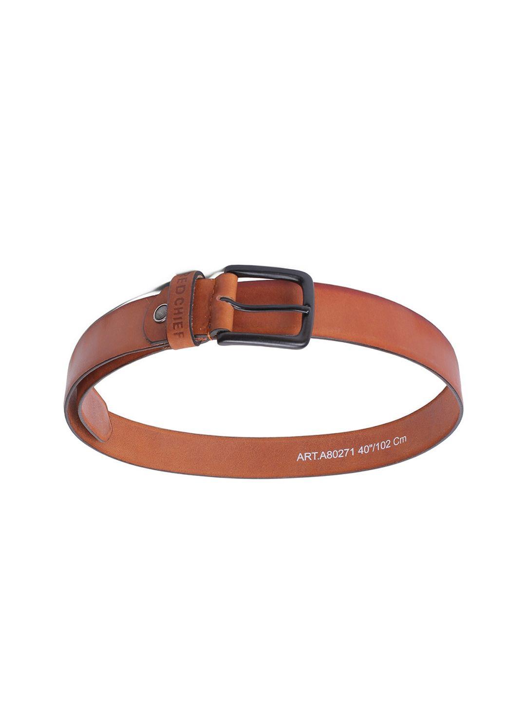 red chief men tan leather belt