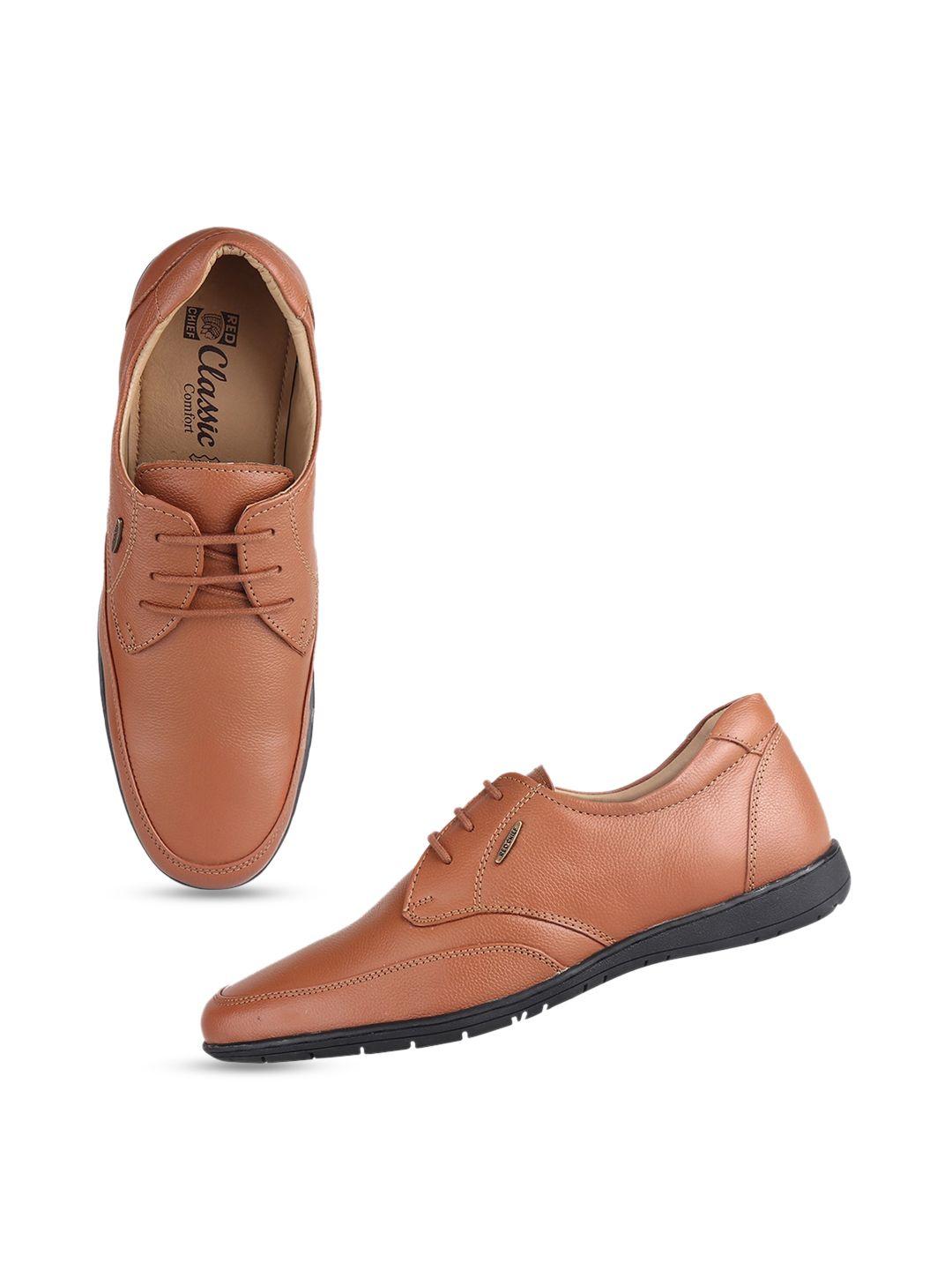 red chief men textured leather formal derbys