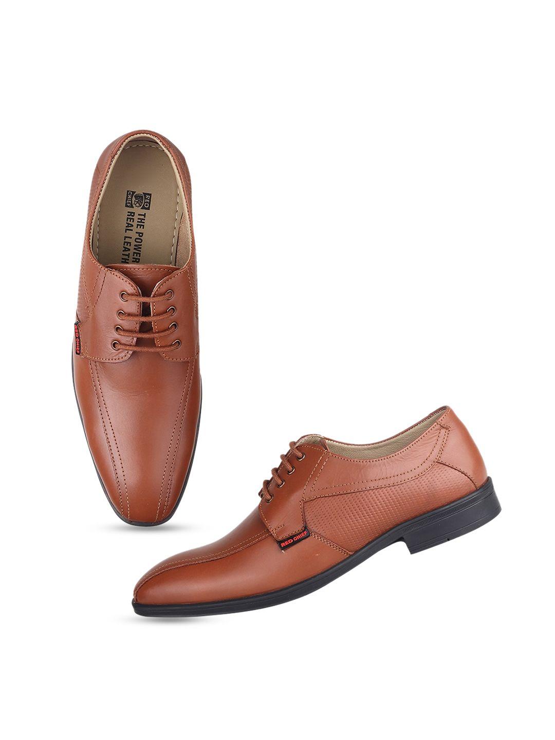 red chief men textured leather formal derbys