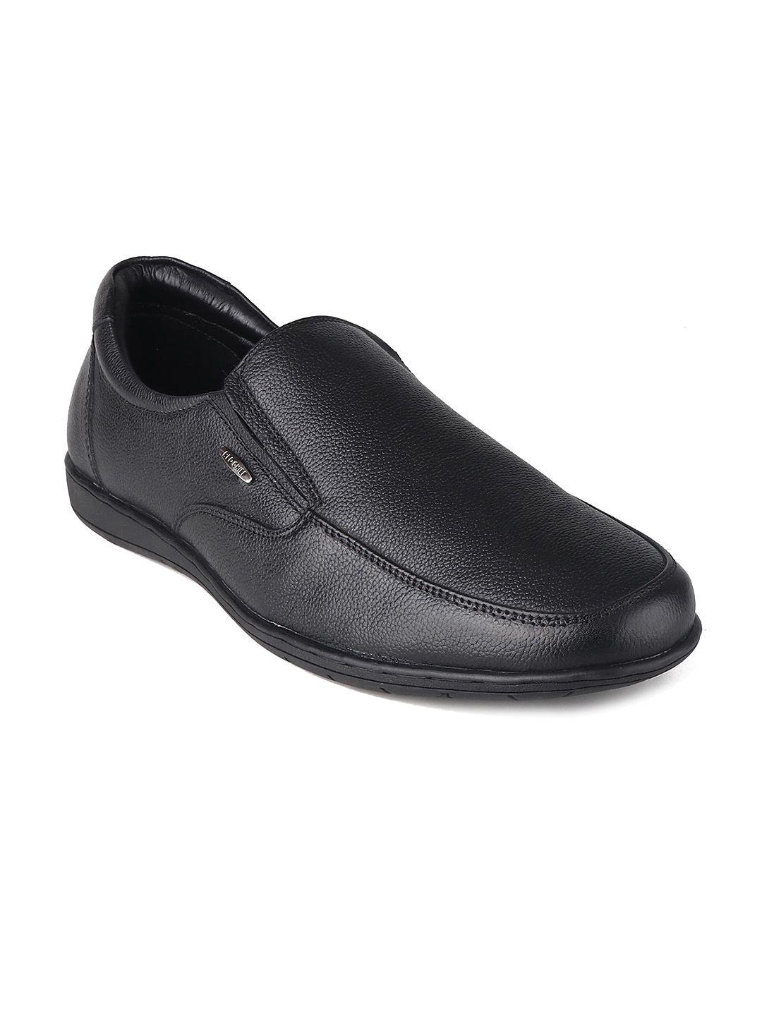 red chief men textured leather formal slip-on shoes