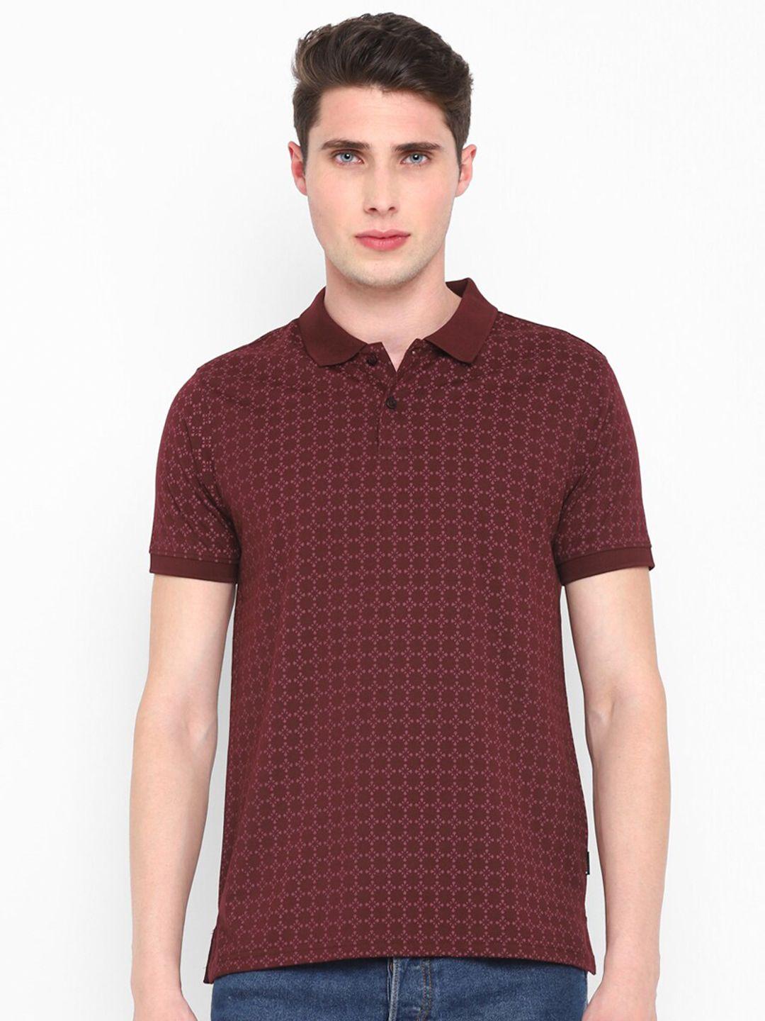 red chief micro and ditsy printed polo collar cotton t-shirt