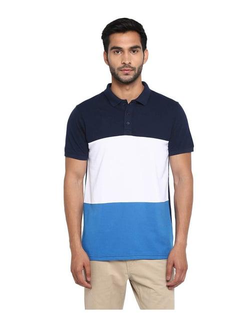 red chief multicolor colour-block polo t-shirt