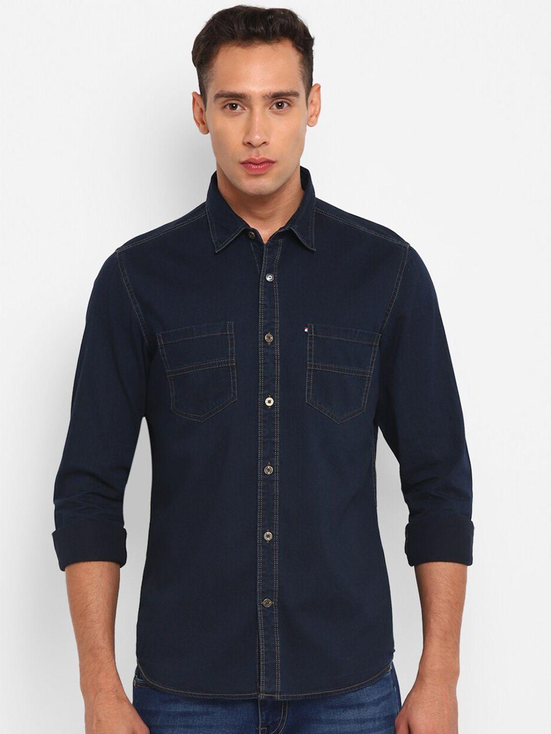 red chief slim fit cotton casual shirt