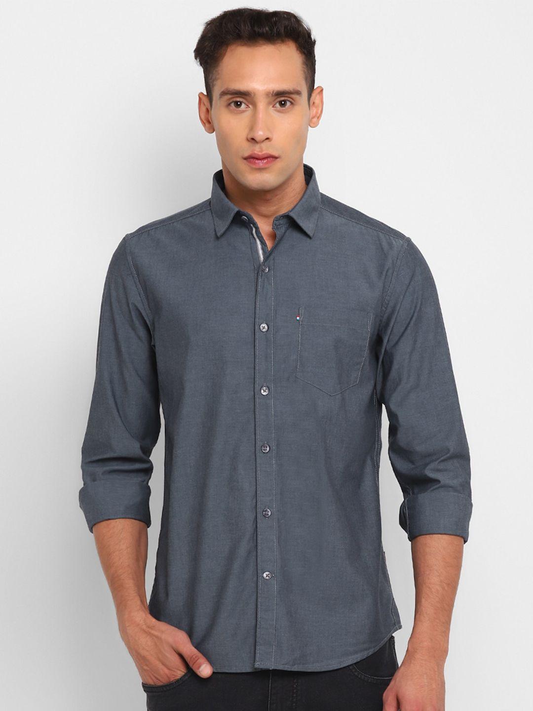 red chief slim fit cotton casual shirt