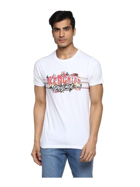 red chief white graphic print t-shirt