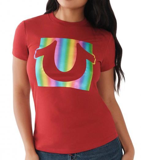 red chromatic logo t-shirt
