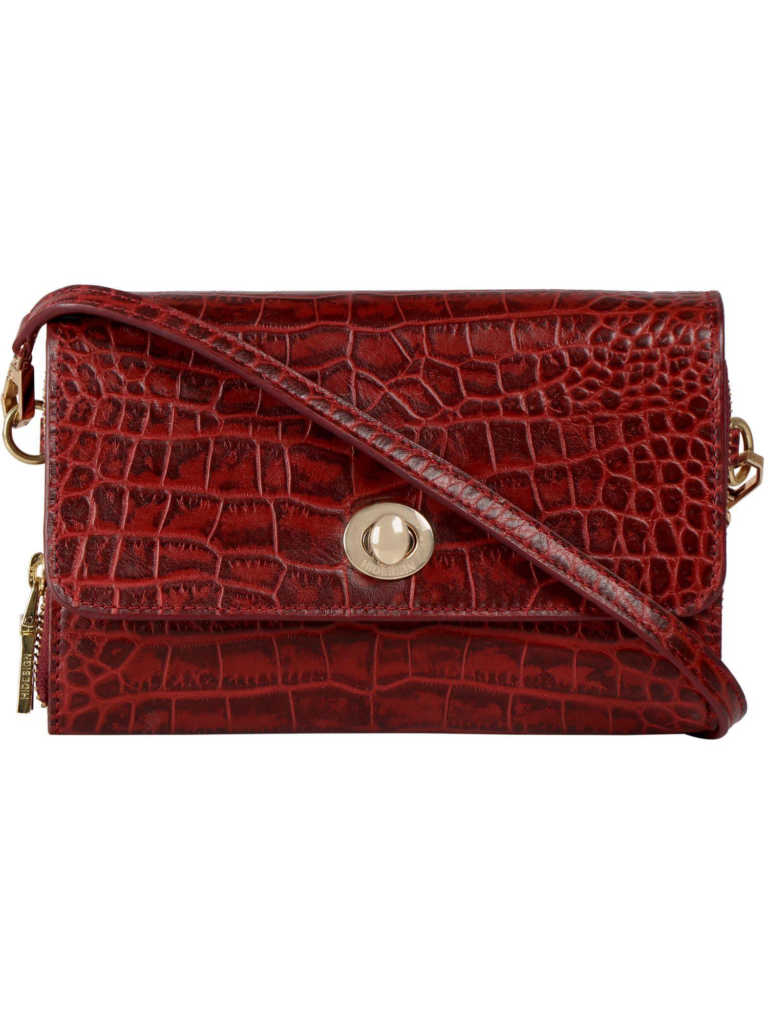 red coquette croco ranch sling bag