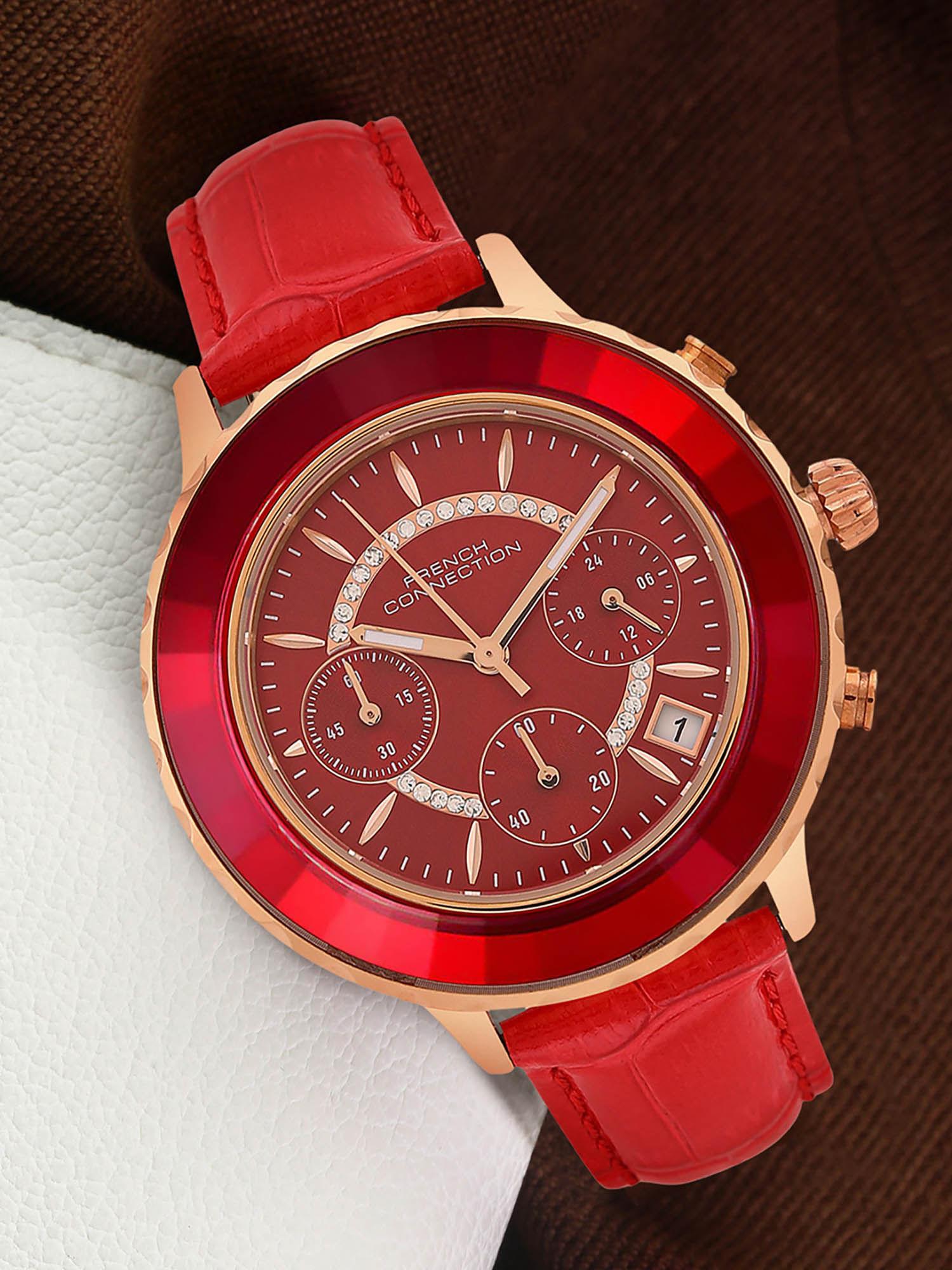 red dial analog watch for women - fcf03rl