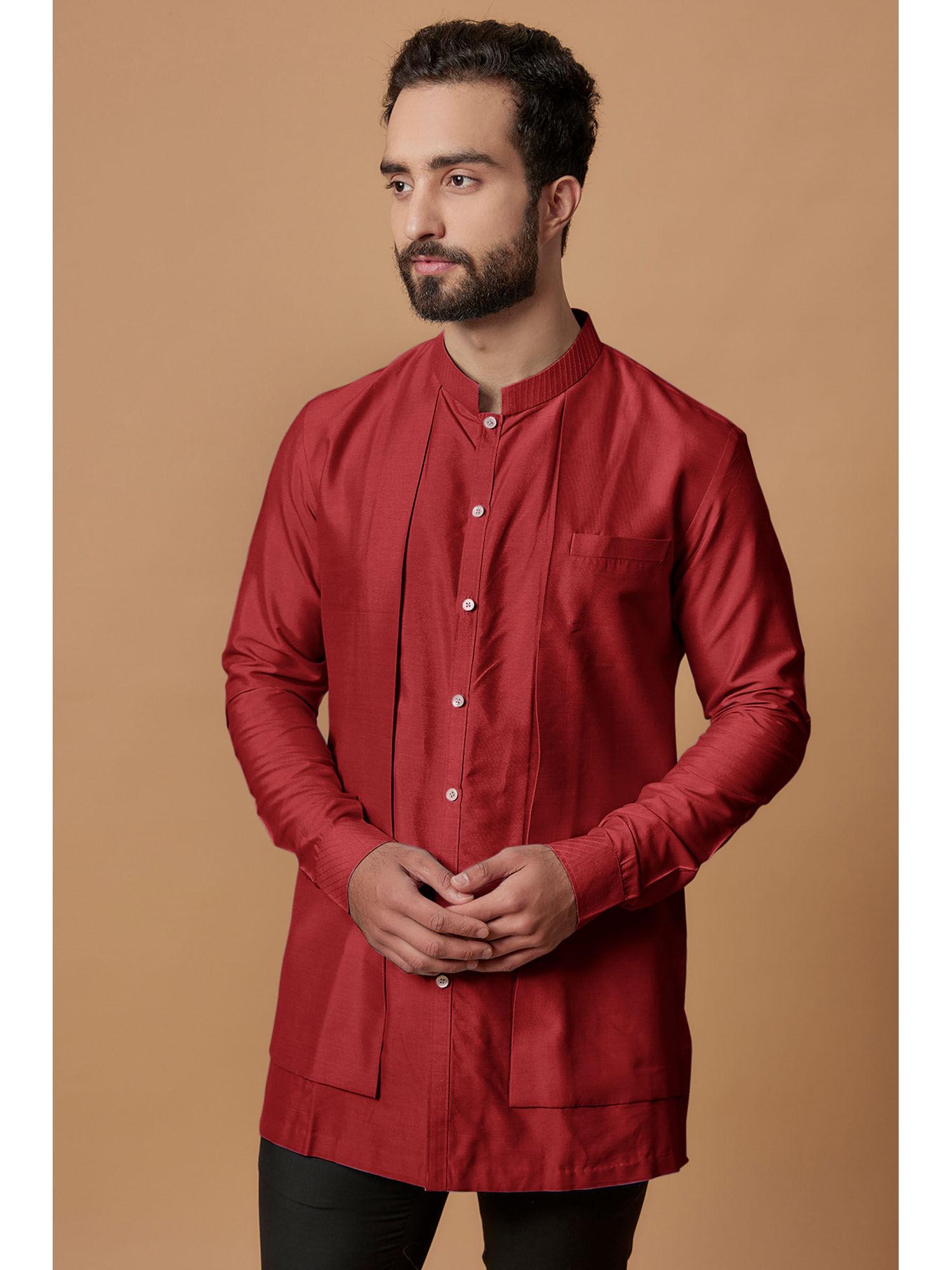 red ekvir shirt kurta