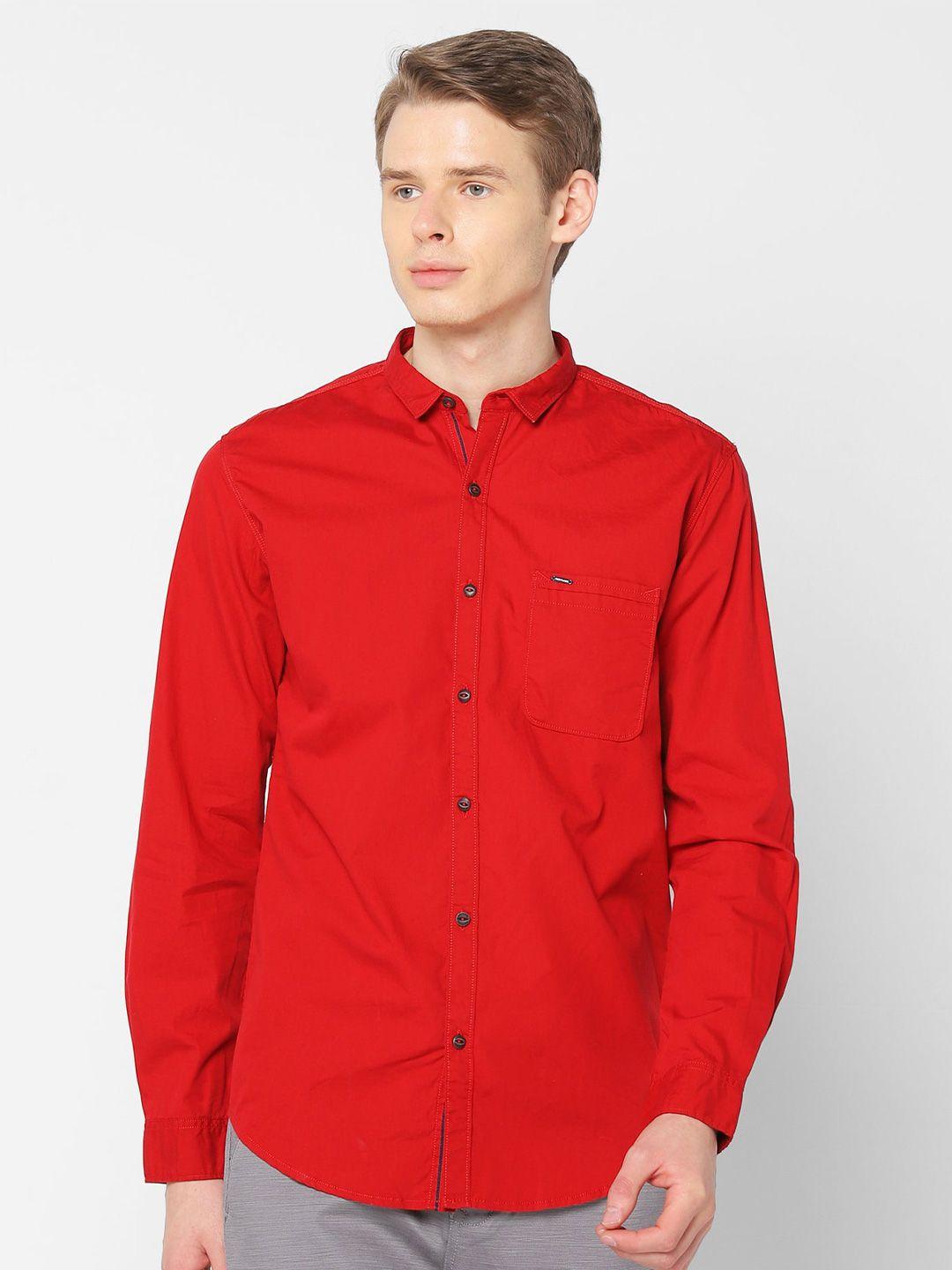 red flame men opaque casual shirt