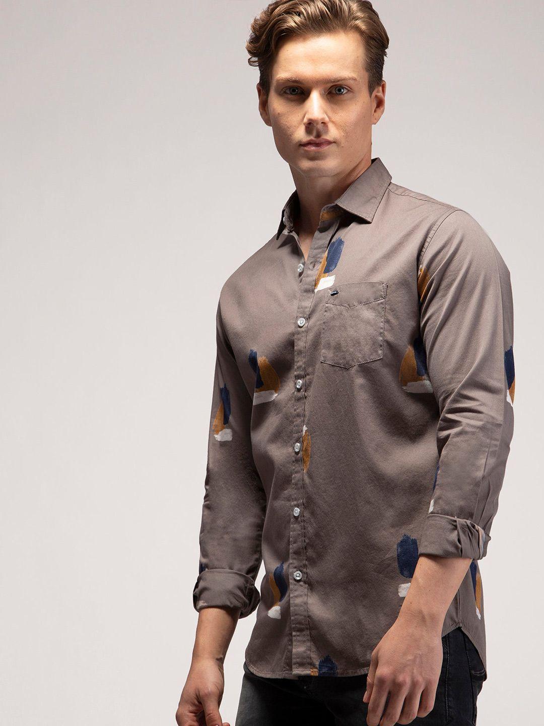 red flame men opaque casual shirt