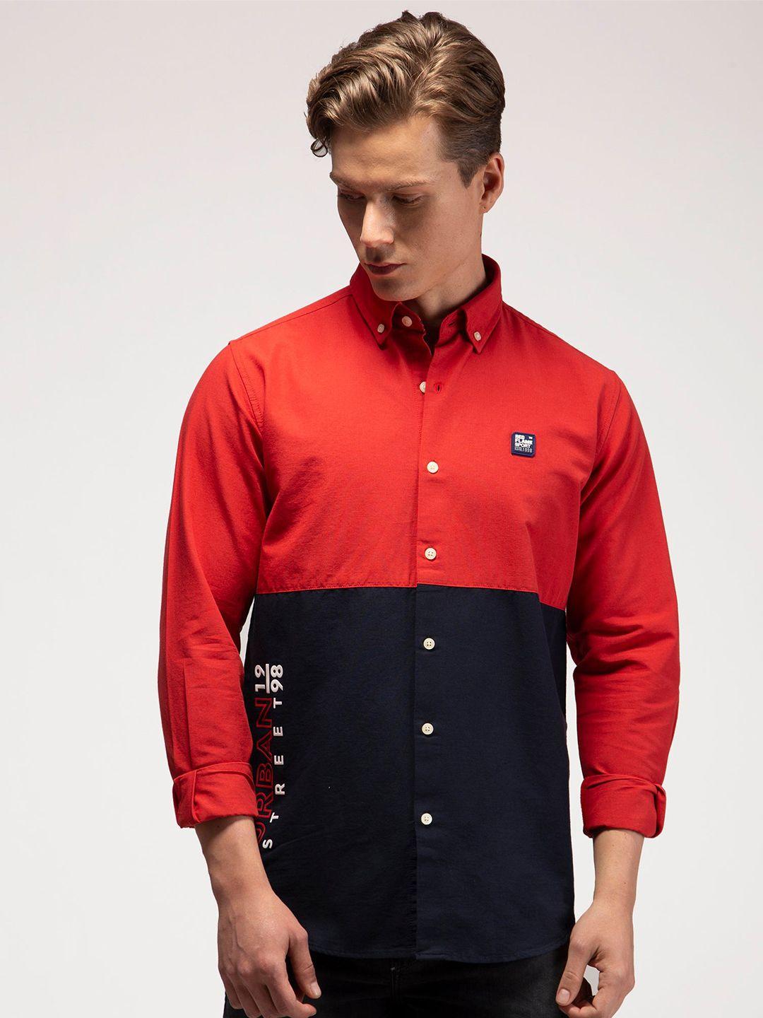 red flame men opaque casual shirt