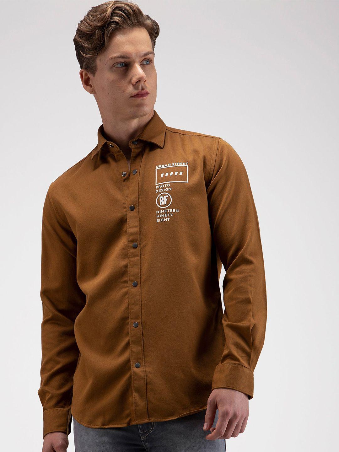 red flame men opaque casual shirt