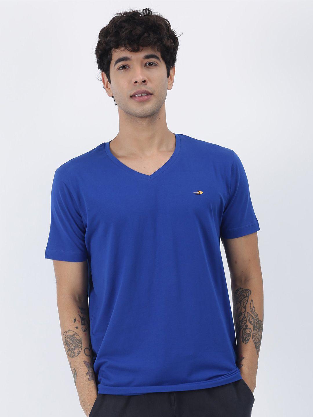 red flame men v-neck extended sleeves t-shirt