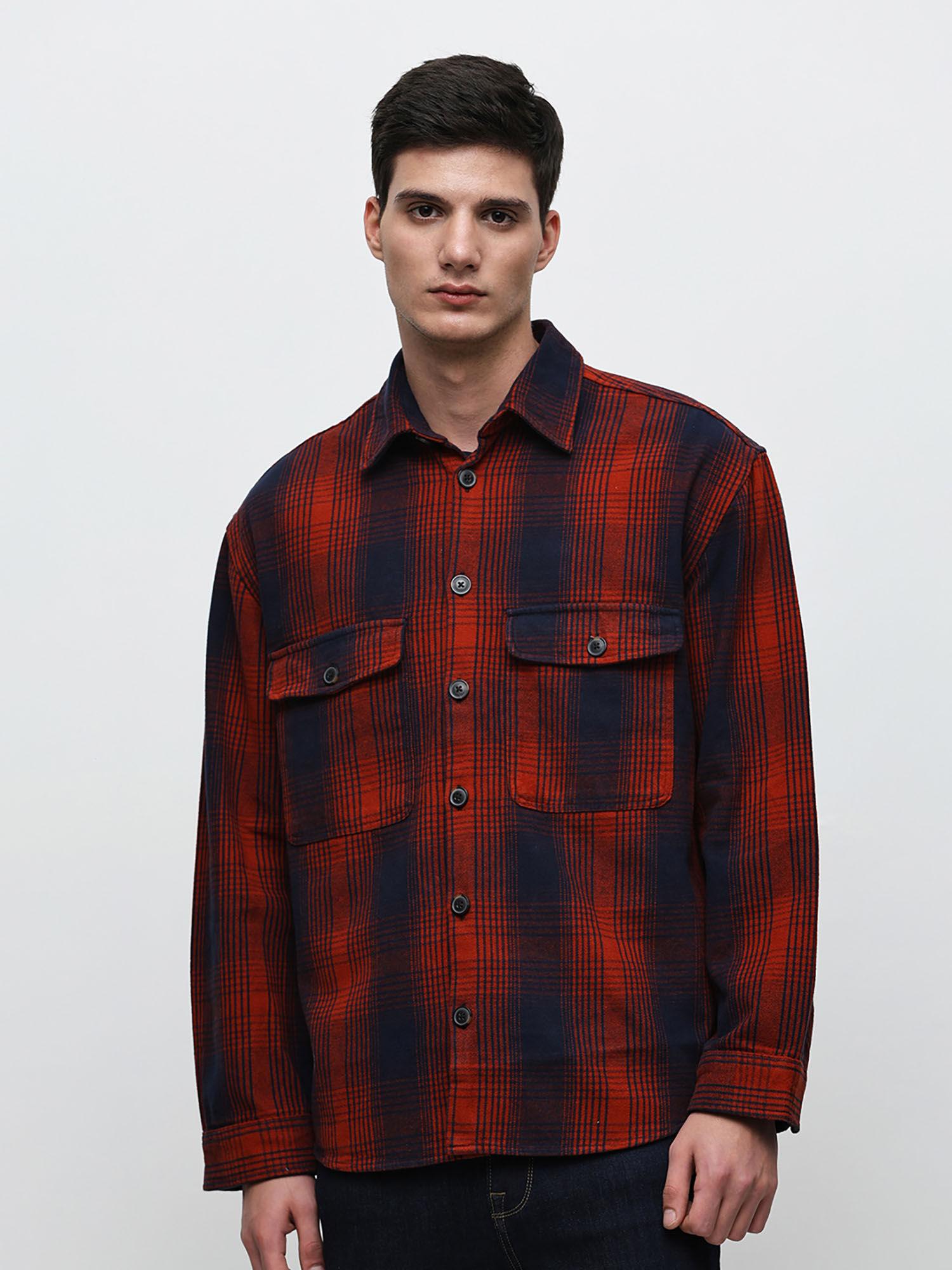 red flannel overshirt