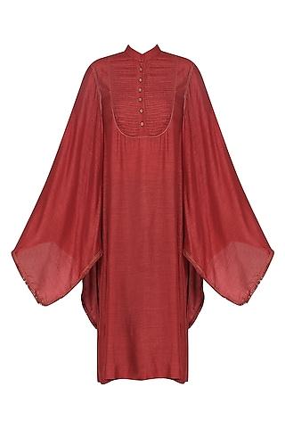 red handkerchief sleeves dress