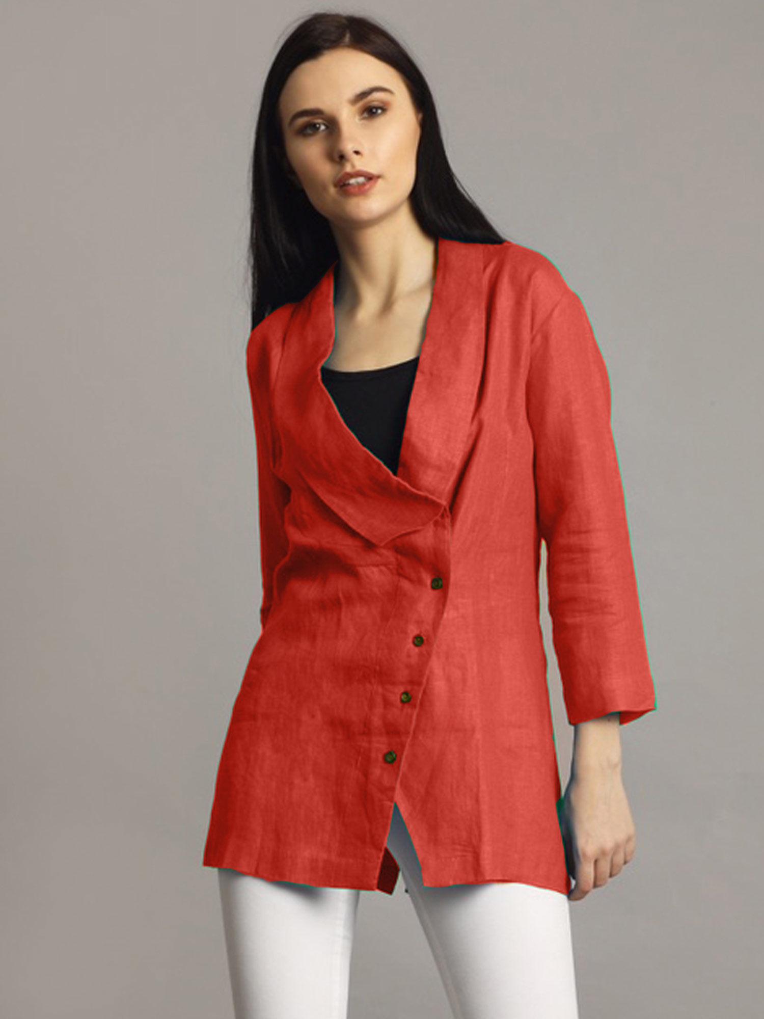 red jacket style tunic