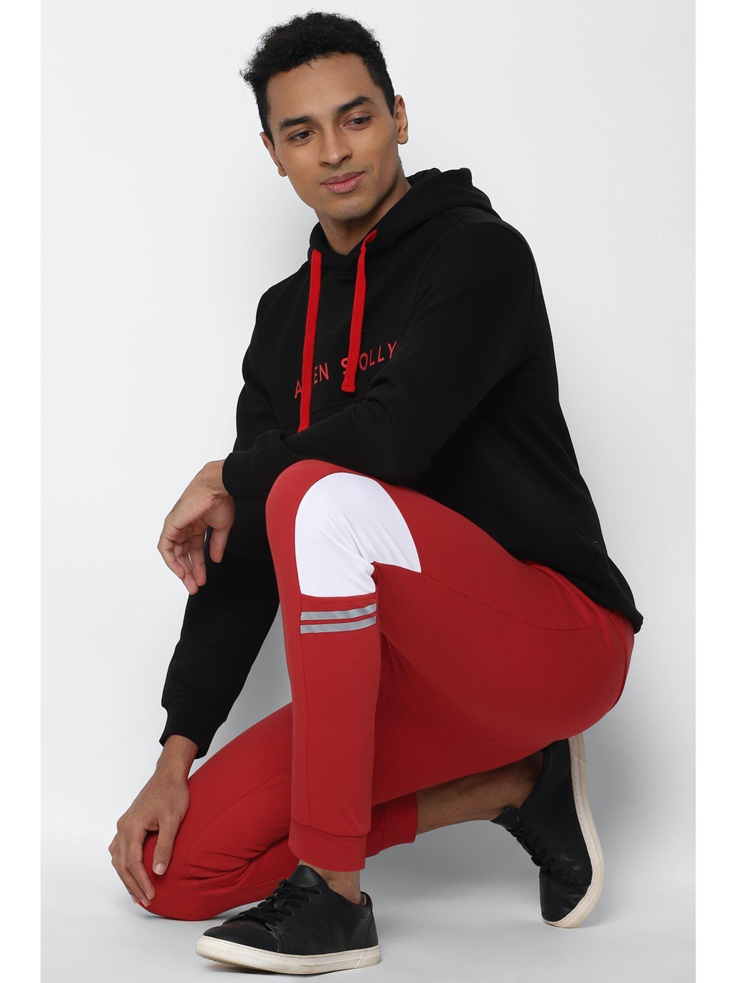 red jogger pants