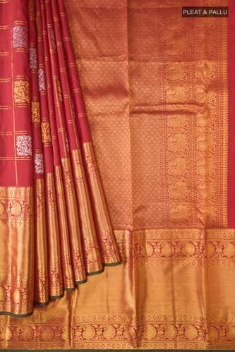 red kanchipuram silk saree