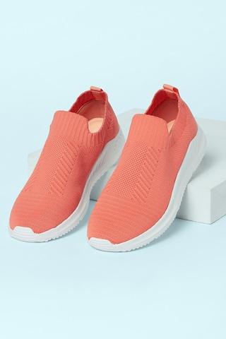 red knitted sports women sport shoes