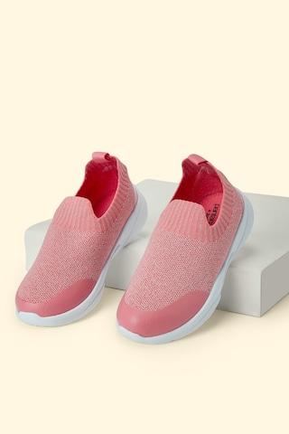 red knitted upper sports girls sport shoes