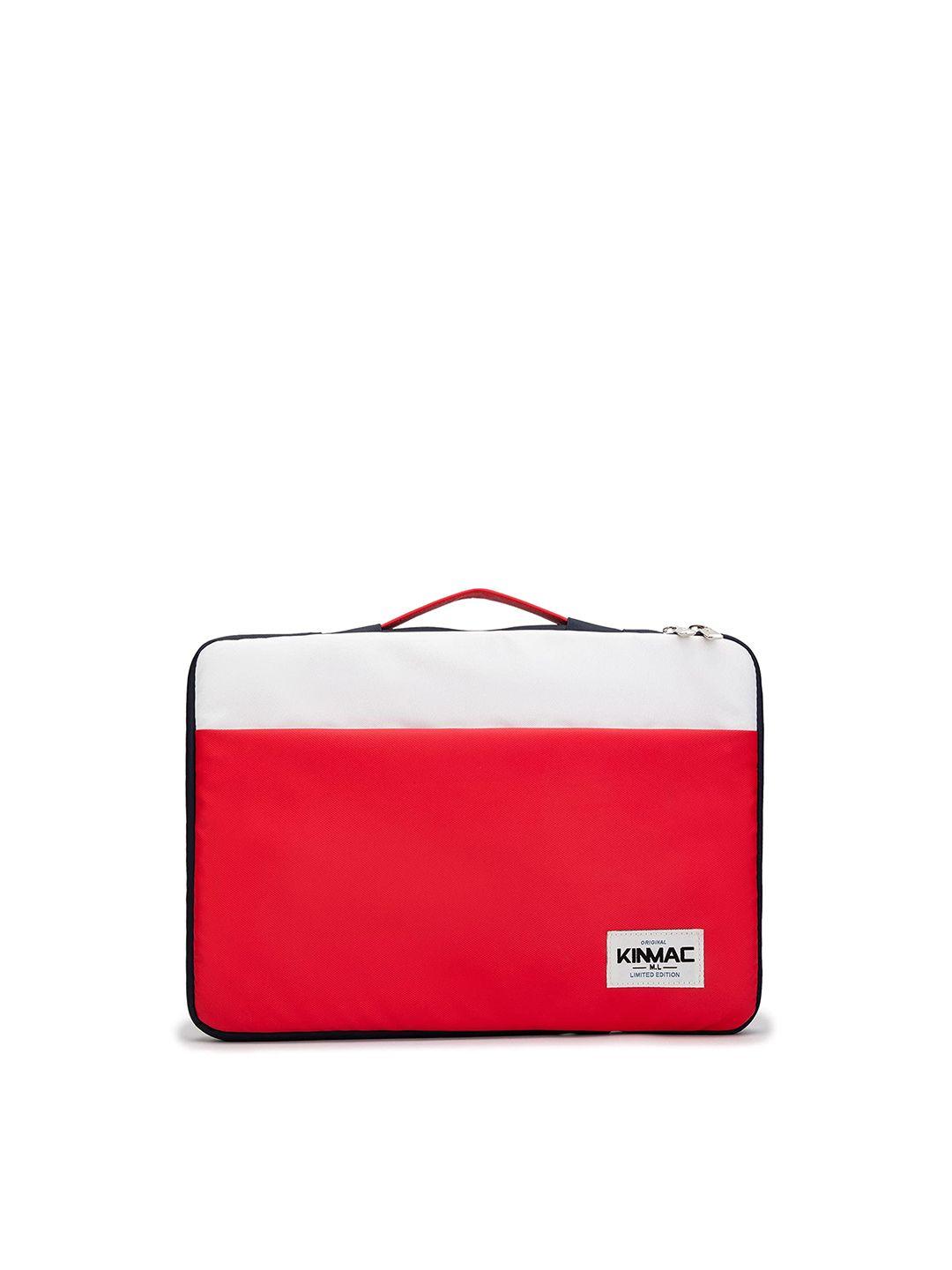 red lemon unisex red & white colourblocked laptop bag