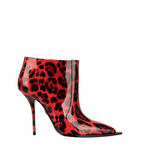 red leopard print boot
