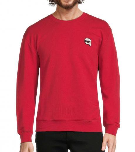 red logo applique sweatshirt