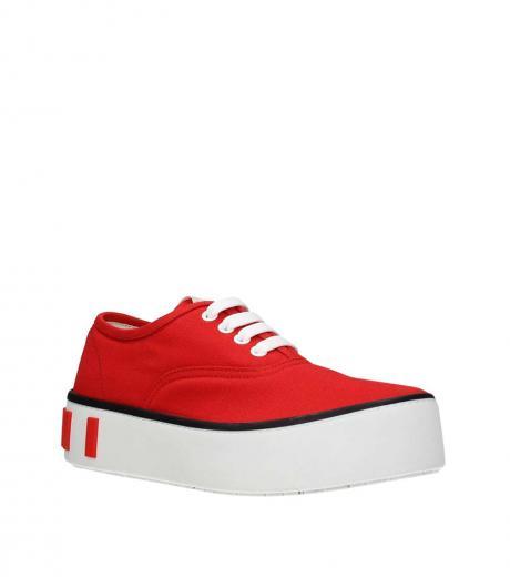 red logo sneakers