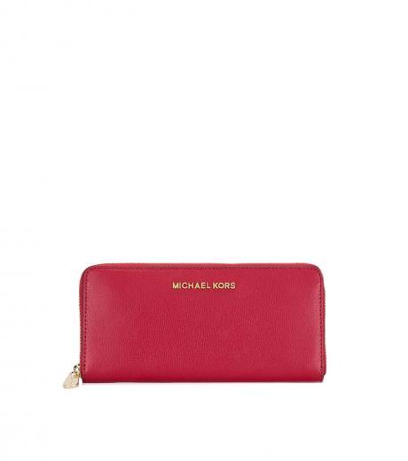 red logo zip wallet