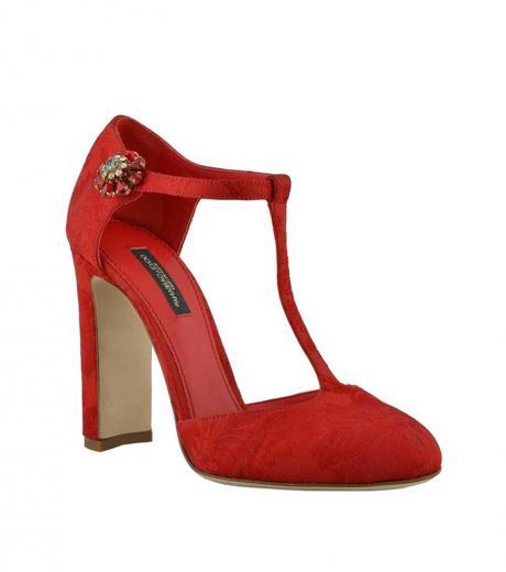 red mary janes high heels