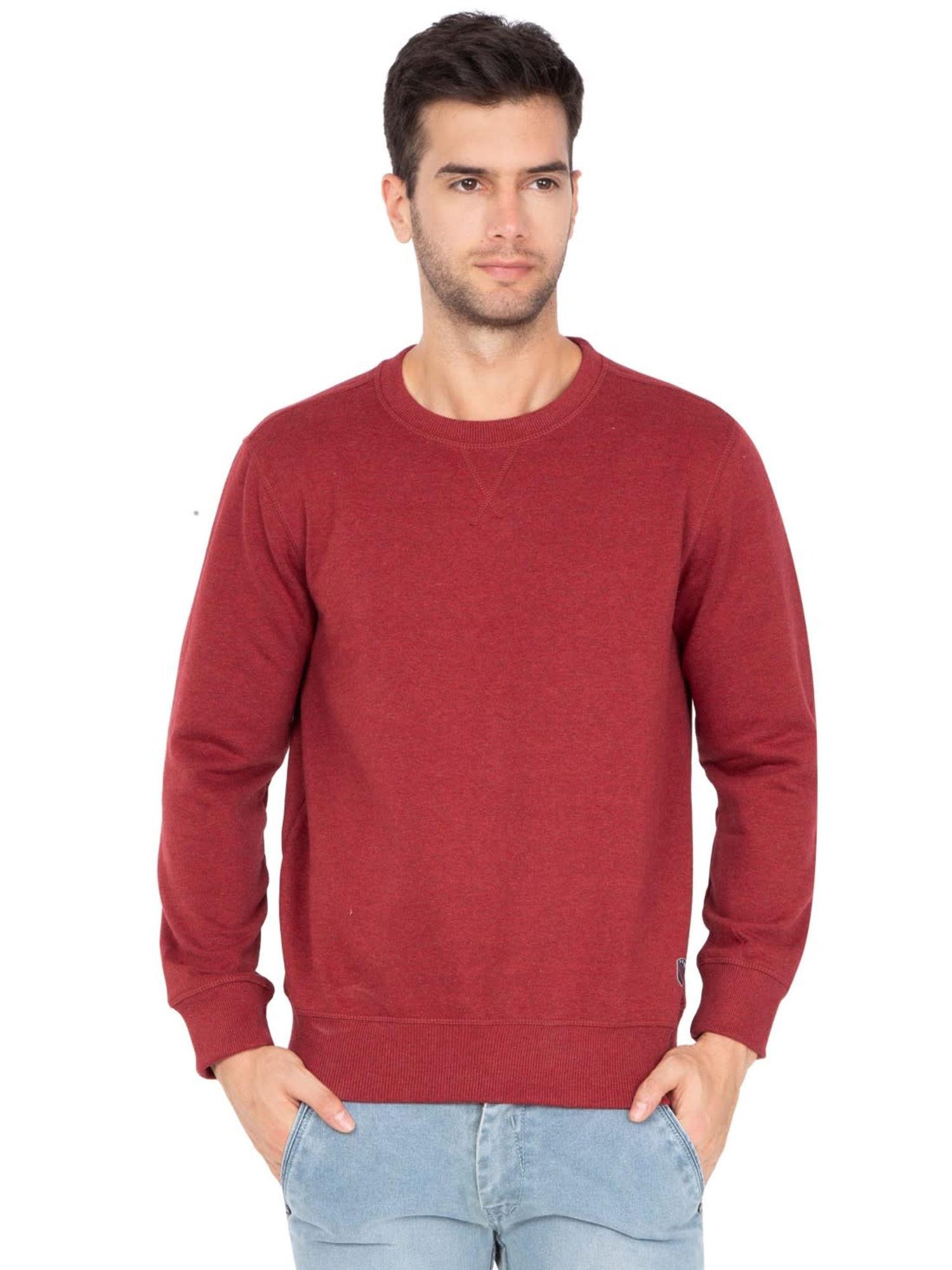 red melange sweatshirt