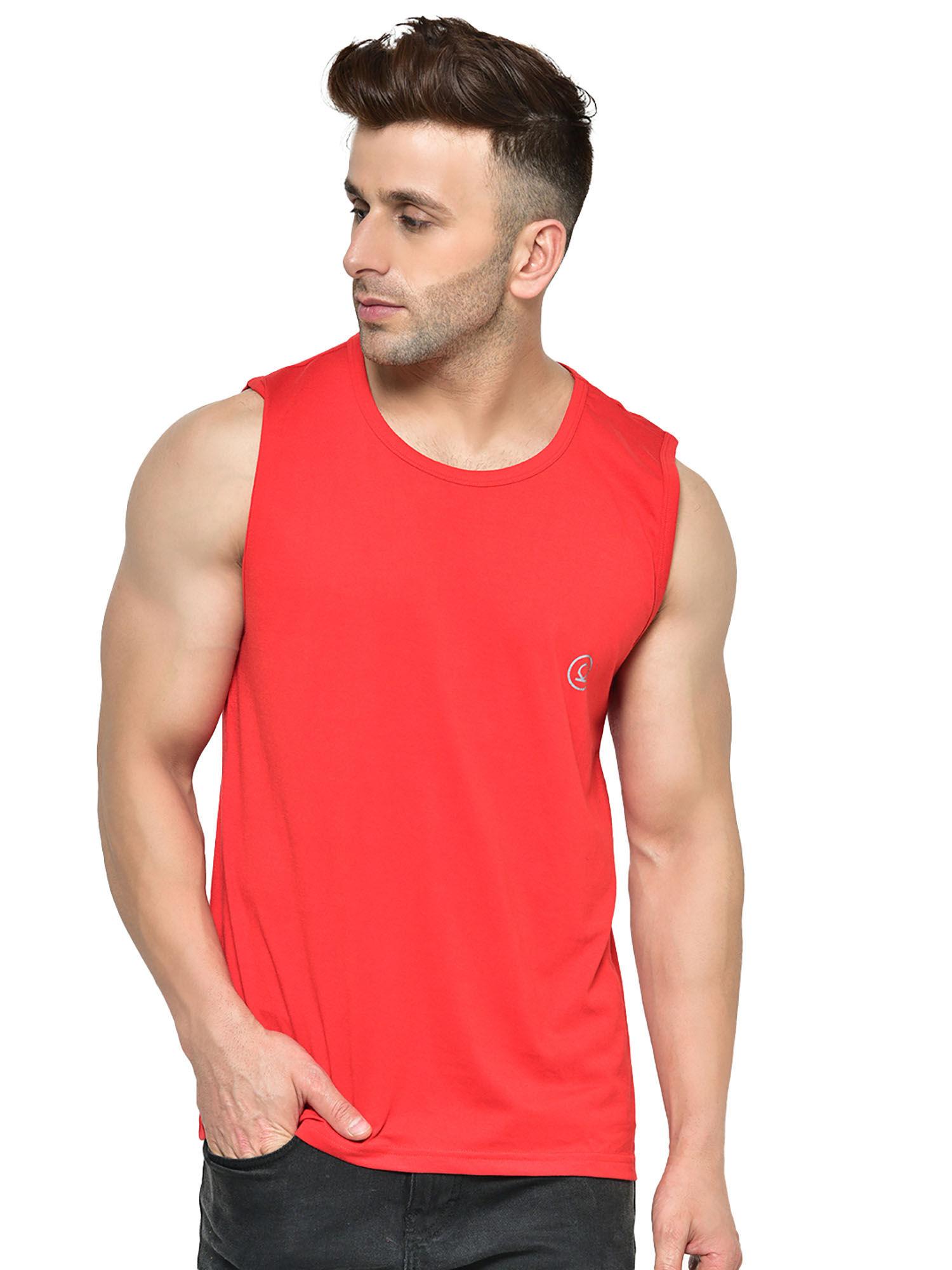 red men gym tank tops red