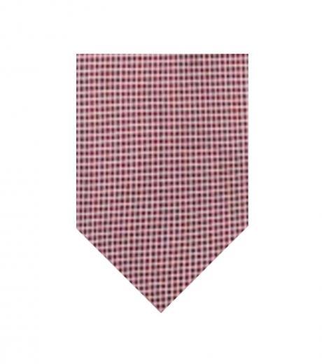 red micro square slim tie