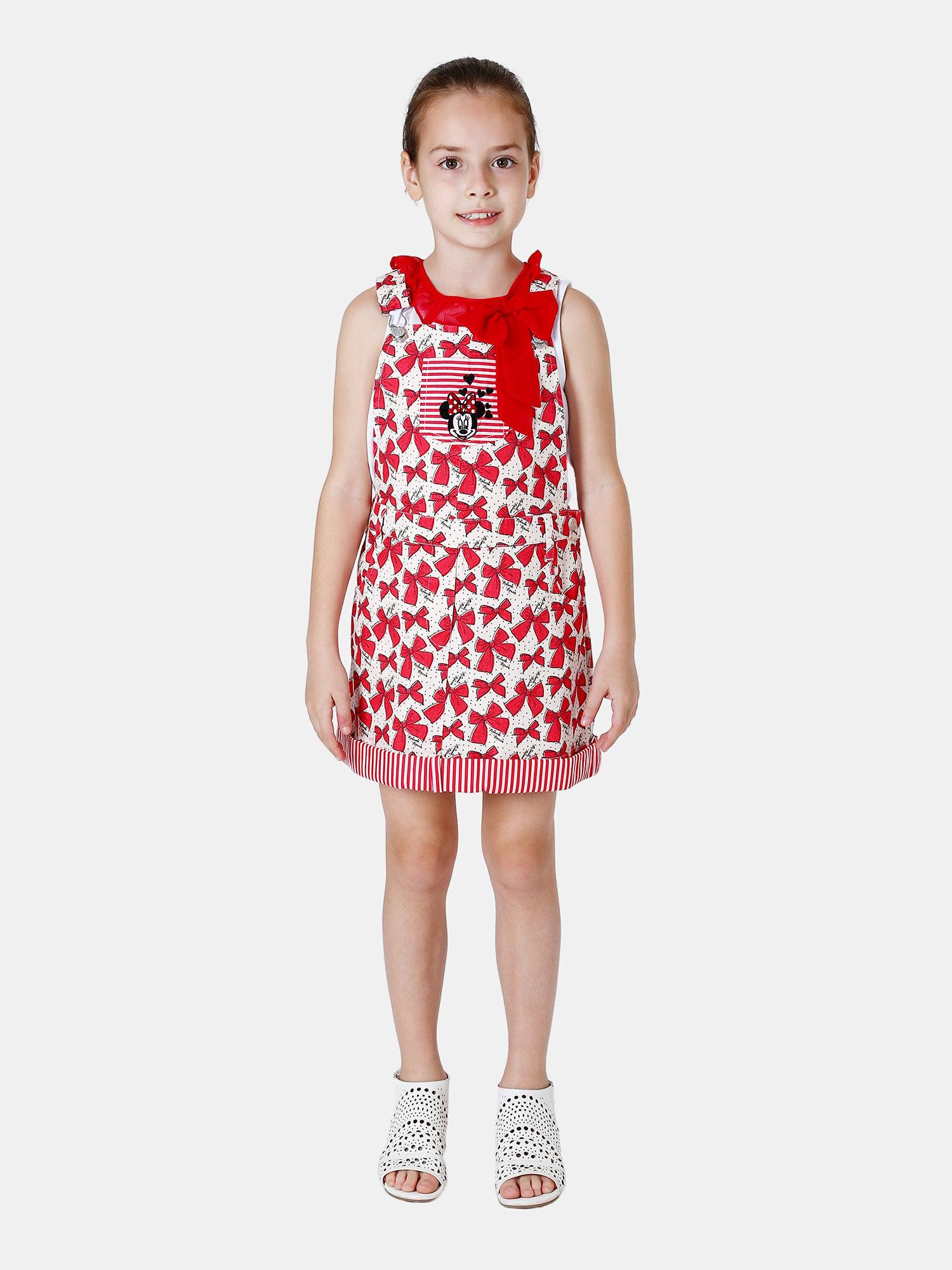 red minnie mouse dungaree