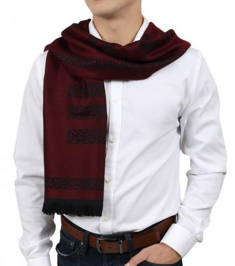 red modish signature scarf