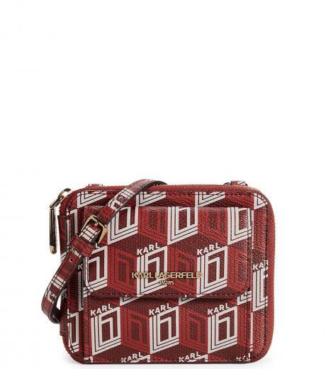 red monogram cube mini crossbody bag