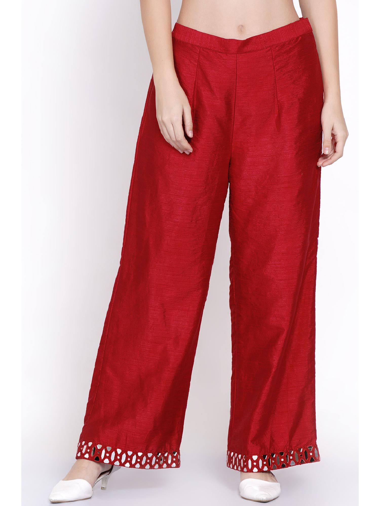 red palazzos