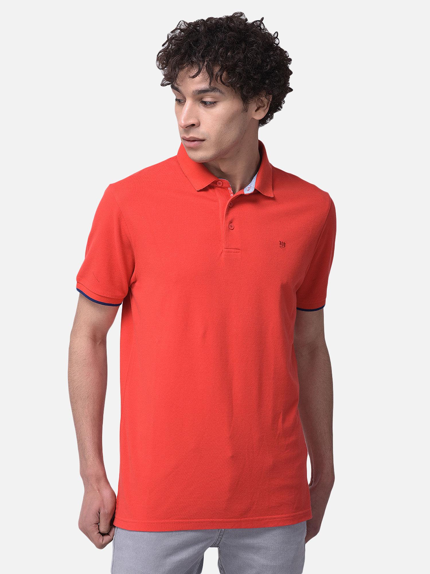 red polo t-shirt