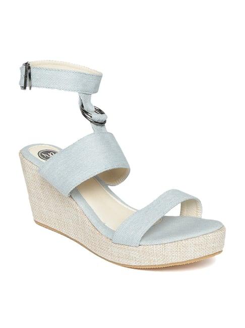 red pout sky blue ankle strap wedges