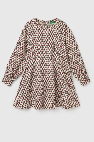 red print viscose round neck girls regular fit dresses