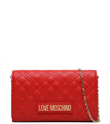 red quilted small crossbody bag
