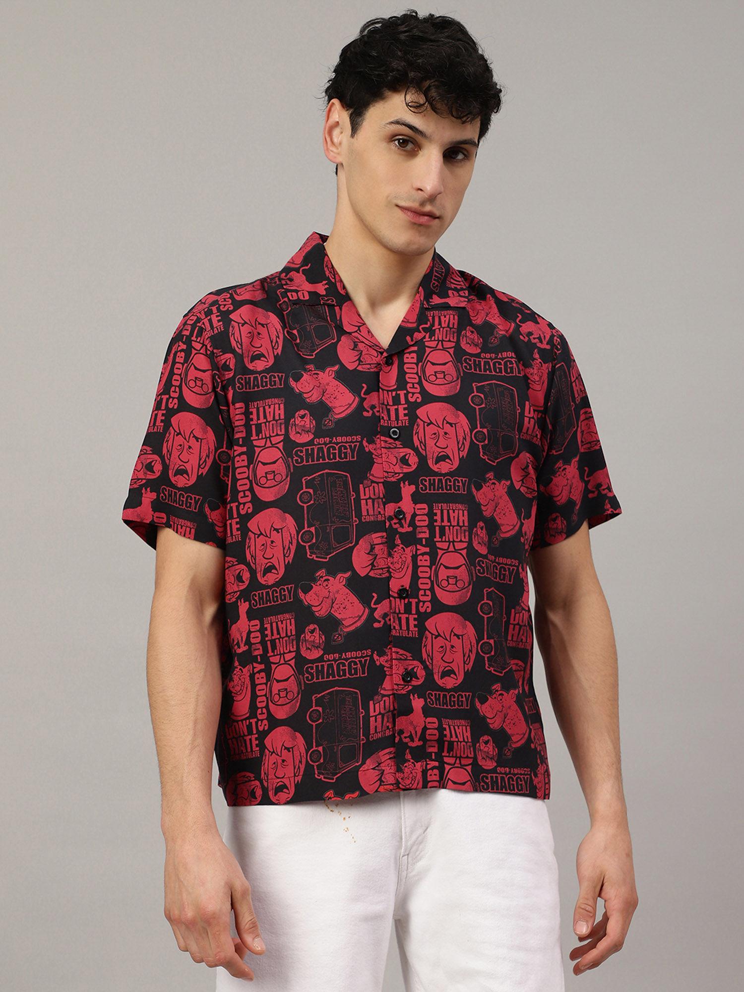 red scooby doo graphic regular fit shirt