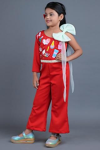 red scuba jumpsuit for girls