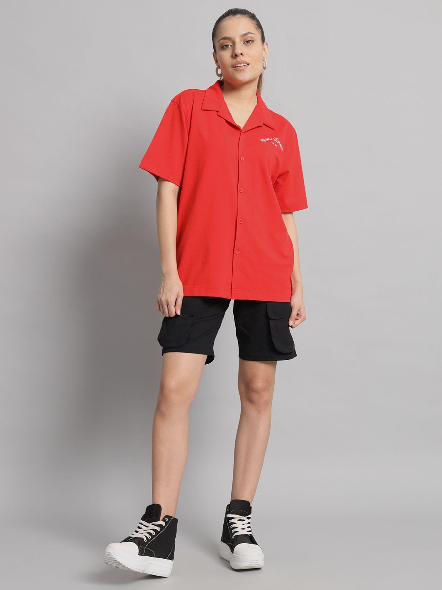 red shirt and shorts (set of 2)