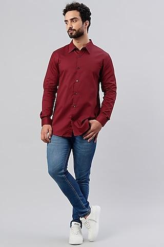 red shirting fabric shirt