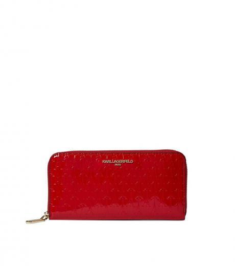 red slg continental wallet